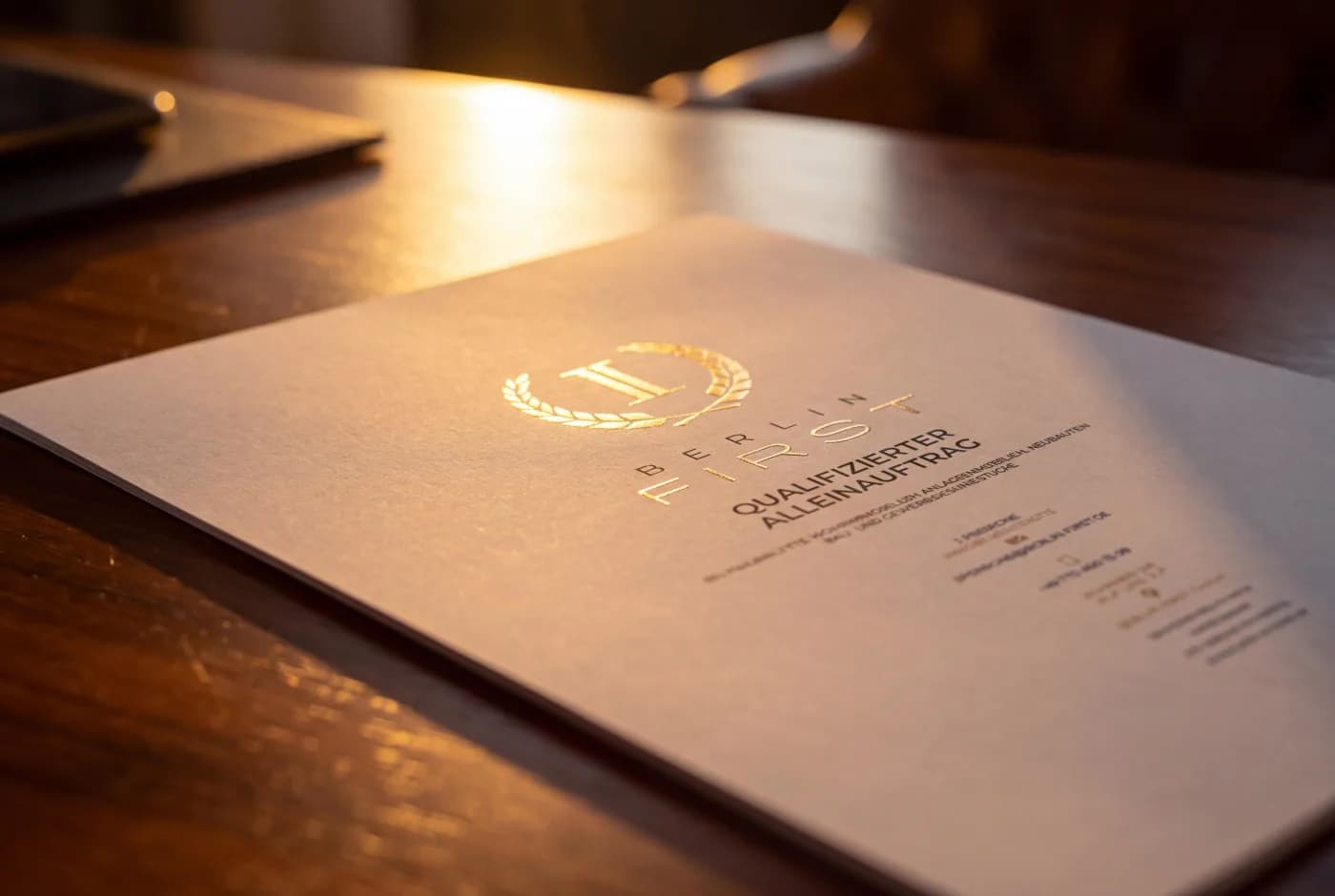 Qualifizierter Alleinauftrag der Berlin First GmbH