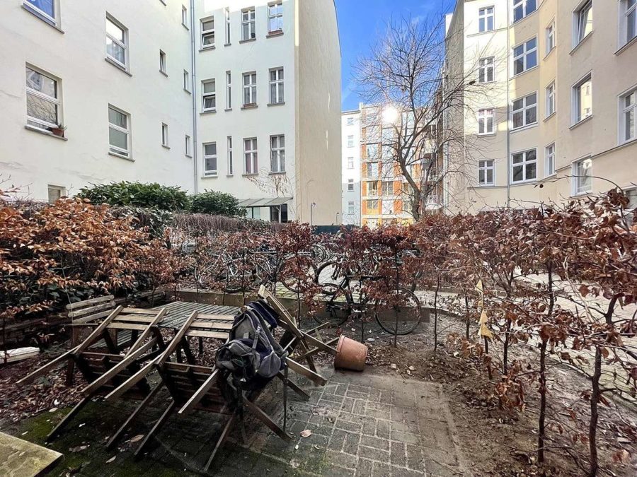 Toplage: Altbauwohnung mit eigener Terrasse im beliebten Szeneviertel in Friedrichshain - Terrasse